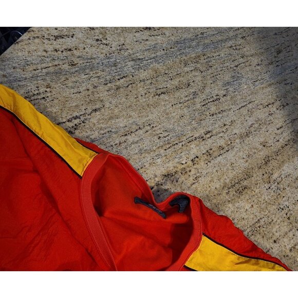 Vintage Lizwear Women Sz M Red Yellow Nylon Sweatshirt Wonder Women Marvel Vibes - Picture 10 of 15